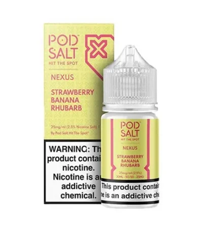 پاد سالت ریواس موز توت فرنگی Pod Salt Strawberry Banana Rhubarb